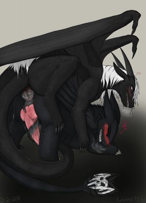 Breeding a Night_Fury
art by fangless
Keywords: how_to_train_your_dragon;httyd;night_fury;dragon;male;anthro;M/M;penis;from_behind;tailplay;masturbation;anal;spooge;fangless