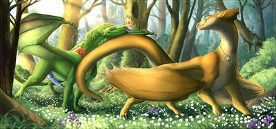 The Melody of Spring
art by feidkedr
Keywords: dragon;dragoness;male;female;feral;M/F;penis;from_behind;suggestive;spooge;feidkedr