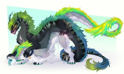 Fluffy Noodles
art by fotonodactil
Keywords: eastern_dragon;dragon;dragoness;male;female;feral;M/F;from_behind;suggestive;spooge;fotonodactil