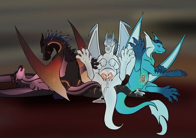 Pepper's Harem (Wings_of_Fire)
art by frostidragon
Keywords: wings_of_fire;icewing;dragon;dragoness;male;female;feral;M/F;orgy;penis;vagina;missionary;suggestive;spooge;frostidragon