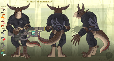 Kansas The Deathclaw Reference
art by fuzzycoma
Keywords: videogame;fallout;lizard;reptile;deathclaw;male;anthro;solo;non-adult;reference;fuzzycoma