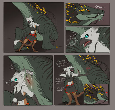 Nika and Lani Stuck
art by flamespitter
Keywords: dragoness;gryphon;female;feral;anthro;lesbian;vagina;suggestive;humor;spooge;flamespitter