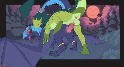 Under The Moon
art by glimchips05
Keywords: dragon;dragoness;male;female;feral;M/F;penis;from_behind;vaginal_penetration;spooge;glimchips05