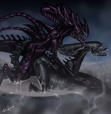 Emperor and the Queen Mother
art by goat-kid
Keywords: alien;xenomorph;male;female;anthro;M/F;from_behind;spooge;goat-kid