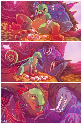 Brightwing and Zerg 2
art by goldelope
Keywords: comic;videogame;world_of_warcraft;starcraft;dragon;alien;brightwing;zerg;male;female;feral;M/F;penis;hemipenis;cloaca;oviposition;egg;spooge;goldelope