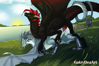 Breeding
art by golzydeaart
Keywords: dragon;dragoness;male;female;feral;M/F;penis;from_behind;vaginal_penetration;spooge;golzydeaart