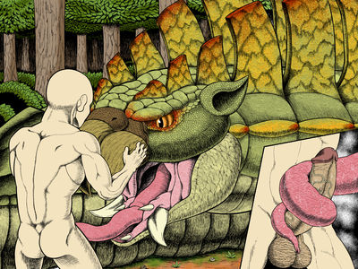Pleasured By A Najarala
art by gotobeido
Keywords: beast;monster_hunter;dragon;wyvern;najarala;feral;human;man;male;penis;oral;closeup;gotobeido