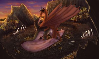 Sunset in the Forest
art by greydragonofthenorth
Keywords: dragon;dragoness;wyvern;male;female;feral;M/F;penis;from_behind;vaginal_penetration;spooge;greydragonofthenorth