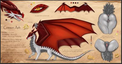CrimsonAsh (Wings_of_Fire)
art by growlien
Keywords: wings_of_fire;skywing;hybrid;dragoness;female;feral;solo;vagina;closeup;reference;growlien
