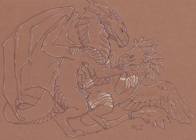 Rezzit and Artonis Mating
art by gryph000
Keywords: dragon;gryphon;male;female;feral;M/F;penis;missionary;vaginal_penetration;gryph000