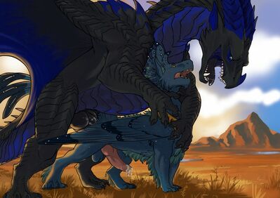 Azerith and Arizav
art by gryph000
Keywords: dragon;male;feral;M/M;penis;from_behind;anal;spooge;gryph000
