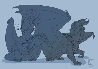 Guitar Solo
art by gryph000
Keywords: dragon;feral;non-adult;humor;gryph000
