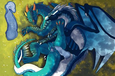 Lovebirds 1 (Wings_of_Fire)
art by hamham5
Keywords: wings_of_fire;nightwing;icewing;hybrid;seawing;dragon;dragoness;male;female;feral;M/F;penis;vagina;spoons;internal;vaginal_penetration;ejaculation;spooge;hamham5