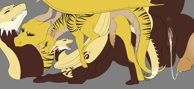 Dragons Mating
art by hardpiecalzoneshark
Keywords: dragon;dragoness;male;female;feral;M/F;penis;vagina;from_behind;vaginal_penetration;spooge;closeup;hardpiecalzoneshark
