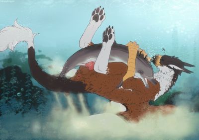 Gryphon and Phin
art by herpydragon
Keywords: gryphon;cetacean;dolphin;male;female;feral;M/F;penis;cowgirl;vaginal_penetration;herpydragon