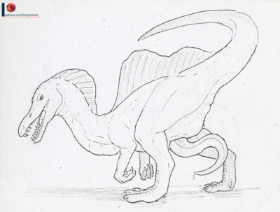 Spinosaurus
art by herpydragon
Keywords: dinosaur;theropod;spinosaurus;male;feral;solo;penis;spooge;herpydragon