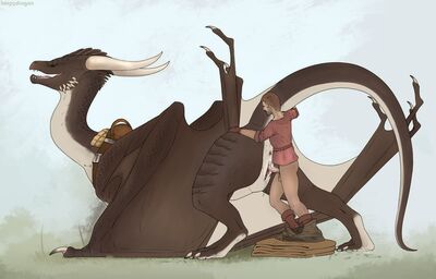 Work Hard, Play Hard
art by herpydragon
Keywords: beast;dragoness;wyvern;female;human;man;male;feral;M/F;penis;from_behind;vaginal_penetration;spooge;herpydragon