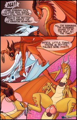 Craving Pyrite (Wings_of_Fire)
art by astra_system or iados
Keywords: wings_of_fire;icewing;skywing;hailstorm;queen_scarlet;dragon;dragoness;male;female;feral;M/M;M/F;penis;anal;from_behind;missionary;anal;vaginal_penetration;iados;astra_system