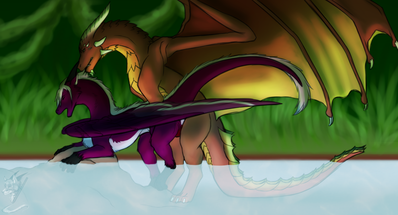 Auryn and Drakvir Mating
art by icy-marth
Keywords: dragon;dragoness;male;female;feral;M/F;penis;from_behind;icy-marth