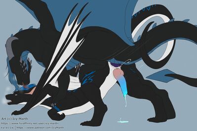 Keeping Up
art by icy-marth
Keywords: dragon;male;feral;M/M;penis;from_behind;anal;spooge;icy-marth