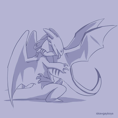 Night Furies Making Love
art by idrawgayboys
Keywords: how_to_train_your_dragon;httyd;night_fury;toothless;dragon;feral;male;M/M;penis;anal;cowgirl;spooge;idrawgayboys