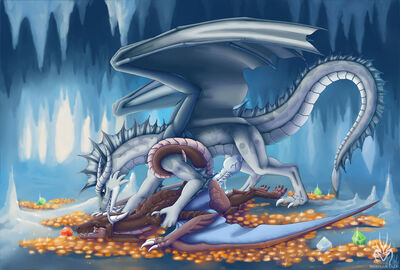 Ice Cave Heart
art by inereigan
Keywords: dragon;dragoness;male;female;feral;M/F;penis;from_behind;vaginal_penetration;hoard;spooge;inereigan