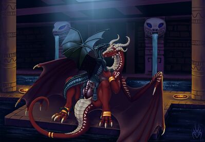 Mysterious Ritual (Wings_of_Fire)
art by inereigan
Keywords: wings_of_fire;nigtwing;seawing;hybrid;dragon;male;feral;M/M;penis;cowgirl;anal;spooge;inereigan