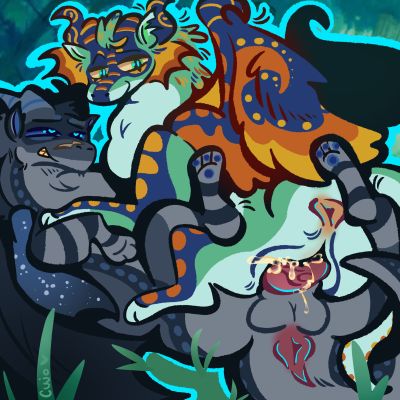 Glory and Deathbringer (Wings_of_Fire)
art by j3tpackcatr34
Keywords: wings_of_fire;rainwing;nightwing;glory;deathbringer;dragon;dragoness;male;female;feral;M/F;penis;cowgirl;vaginal_penetration;j3tpackcatr34