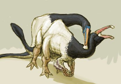 Deinocheirus Mating
art by joschua_knuppe
Keywords: dinosaur;ornithomimosaur;deinocheirus;male;female;feral;M/F;from_behind;joschua_knuppe
