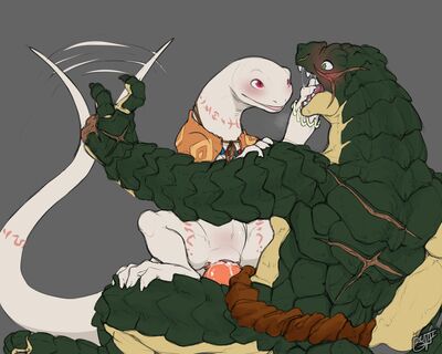 Crusch_lulu and Zenberu_Gugu
art by kaptcha or benji
Keywords: anime;overlord;crusch_lulu;zenberu_gugu;lizardman;male;female;anthro;M/F;penis;cowgirl;vaginal_penetration;spooge;kaptcha;benji