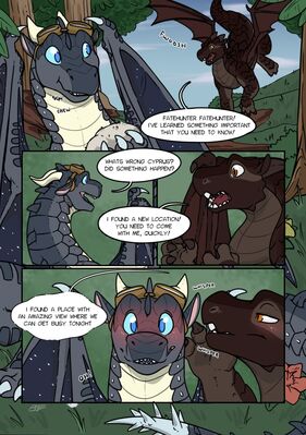 Fate and Cypress, page 1 (Wings_of_Fire)
art by kaptcha or benji
Keywords: comic;wings_of_fire;icewing;nightwing;mudwing;hybrid;dragon;male;feral;M/M;suggestive;humor;kaptcha;benji