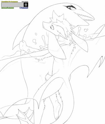 Dragon and Dolphin
art by kayasamix
Keywords: dragon;cetacean;dolphin;male;female;feral;M/F;penis;missionary;vaginal_penetration;kayasamix