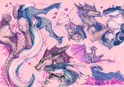 Hido and Maselkov
art by ket-dawnatsunset
Keywords: dragoness;female;feral;lesbian;vagina;presenting;fingering;masturbation;vaginal_penetration;closeup;ket-dawnatsunset