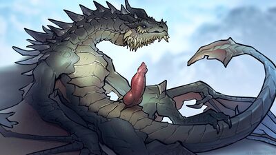 Paarthurnax
art by ket-dawnatsunset
Keywords: videogame;skyrim;paarthurnax;dragon;wyvern;male;feral;solo;penis;presenting;ket-dawnatsunset