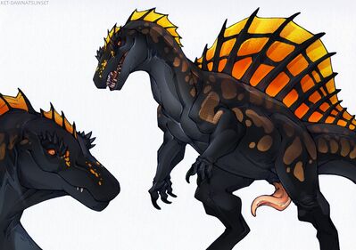 Spinosaurus
art by ket-dawnatsunset
Keywords: dinosaur;theropod;spinosaurus;male;feral;solo;penis;ket-dawnatsunset