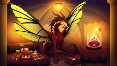 Jewelry Shop (Wings_of_Fire)
art by kete
Keywords: wings_of_fire;hivewing;dragon;feral;solo;non-adult;kete