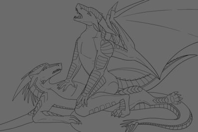 Mudwing on Icewing (Wings_of_Fire)
art by khaden3
Keywords: wings_of_fire;mudwing;icewing;dragon;male;anthro;M/M;cowgirl;anal;khaden3