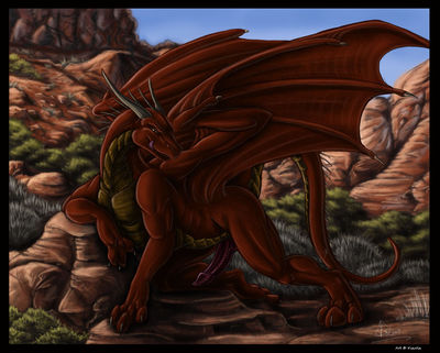 Nemmy
art by kiartia
Keywords: dragon;male;feral;solo;penis;kiartia