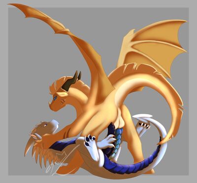 Sandwing on Top (Wings_of_Fire)
art by king_quince
Keywords: wings_of_fire;sandwing;dragon;male;feral;M/M;penis;missionary;masturbation;king_quince