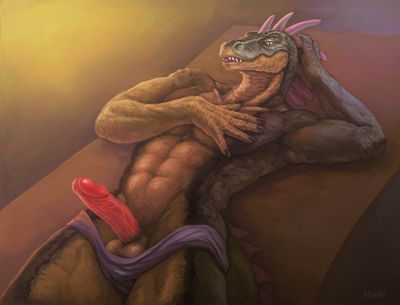 Horny Lizard
art by klongi
Keywords: lizard;male;anthro;solo;penis;klongi