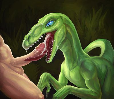 Raptor BJ
art by klongi
Keywords: beast;dinosaur;theropod;raptor;feral;human;man;male;penis;oral;spooge;klongi