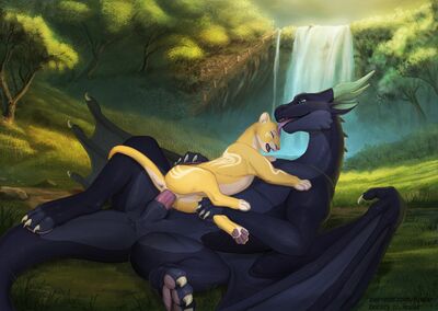 A Quiet Ride
art by kodardragon
Keywords: dragon;furry;feline;lioness;male;female;feral;M/F;penis;cowgirl;vaginal_penetration;kodardragon