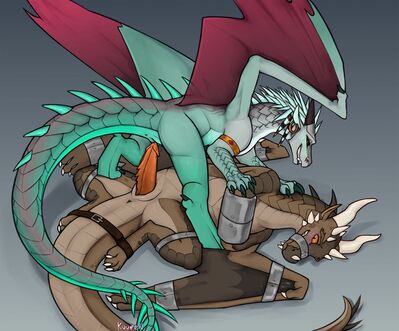 Funky and Siege (Wings_of_Fire)
art by kuueen
Keywords: wings_of_fire;icewing;dragon;dragoness;male;female;feral;M/F;bondage;penis;vagina;cowgirl;suggestive;kuueen