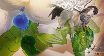 Control (Wings_of_Fire)
art by LiliSalad
Keywords: wings_of_fire;rainwing;leafwing;hybrid;dragon;gryphon;male;feral;M/M;bondage;penis;from_behind;anal;closeup;spooge;LiliSalad