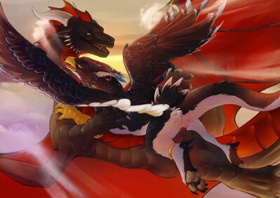 In The Clouds
art by lilisalad and shiaz
Keywords: gryphon;dragon;male;female;feral;M/F;penis;cowgirl;vaginal_penetration;closeup;lilisalad;shiaz