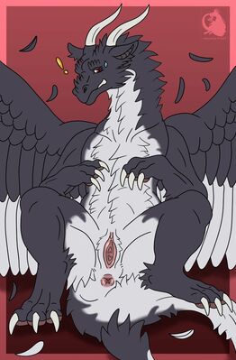 Whiro
art by lil_skrill
Keywords: dragoness;female;feral;solo;vagina;presenting;lil_skrill