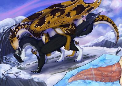 Melting Snow
art by liluay_
Keywords: dragon;dragoness;male;female;feral;M/F;penis;from_behind;vaginal_penetration;spooge;internal;liluay_