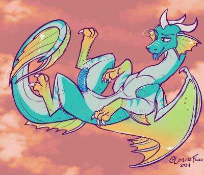 Midair (Wings_of_Fire)
art by littlestfuzz
Keywords: wings_of_fire;rainwing;dragon;male;feral;solo;penis;littlestfuzz