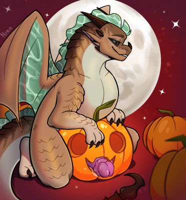 Sandwing Halloween 1 (Wings_of_Fire)
art by lnerisl
Keywords: wings_of_fire;sandwing;dragon;male;feral;solo;penis;masturbation;holiday;lnerisl