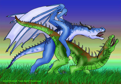 Dragons Mate
art by lone_alpha
Keywords: dragon;dragoness;male;female;feral;M/F;from_behind;lone_alpha